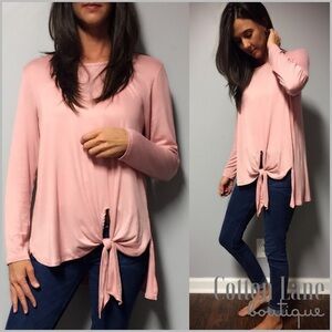 Pink Side Knot Detail Top